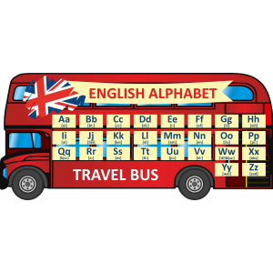 English alphabet Travel bus