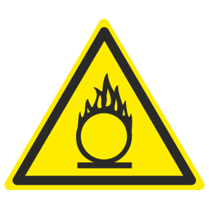 Знак безопасности светоотражающий W-11 «Пожароопасно. Окислитель»